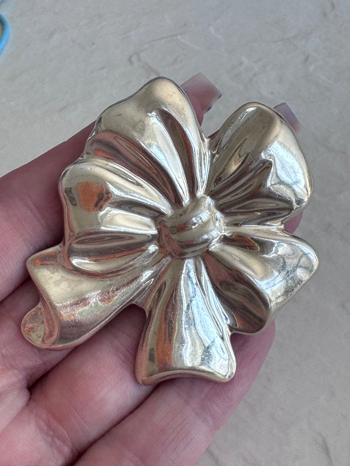 Vintage Los Ballesteros Large Flower Bow Brooch Mexican Silver Statement Pin Pendant Combo