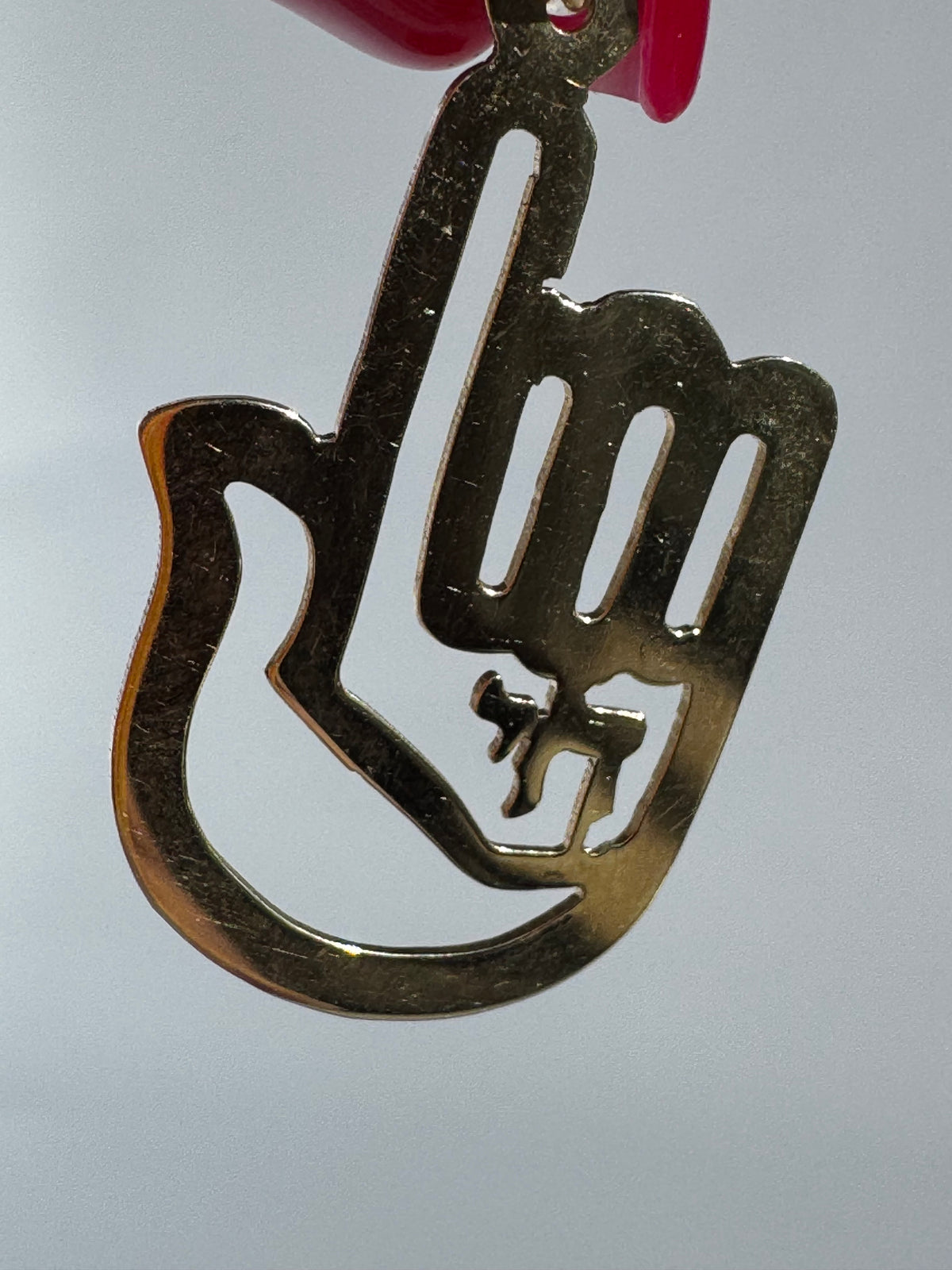 Vintage 1970s 14K Gold Hamsa and Chai Pendant