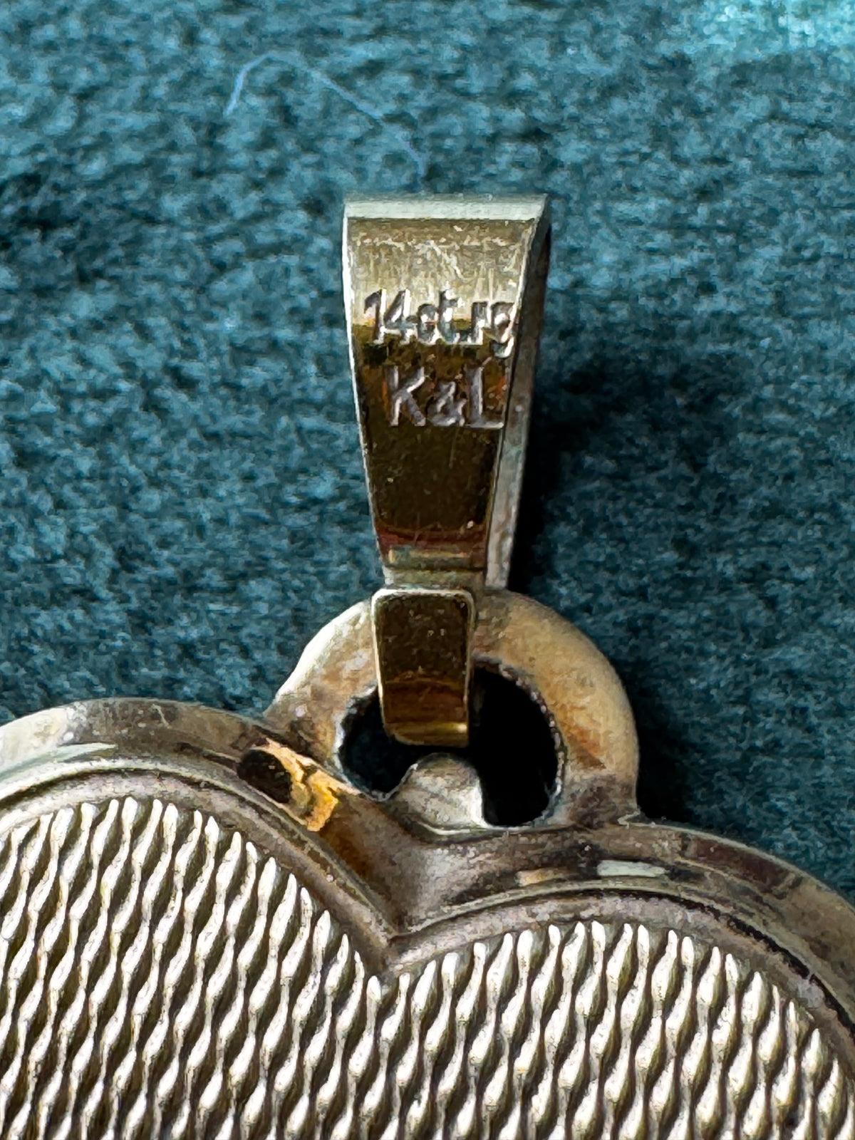 Vintage 1960s Connemara Marble Heart Locket 14ct Rolled Gold Four Leaf Clover Kordes Lichtenfels Germany