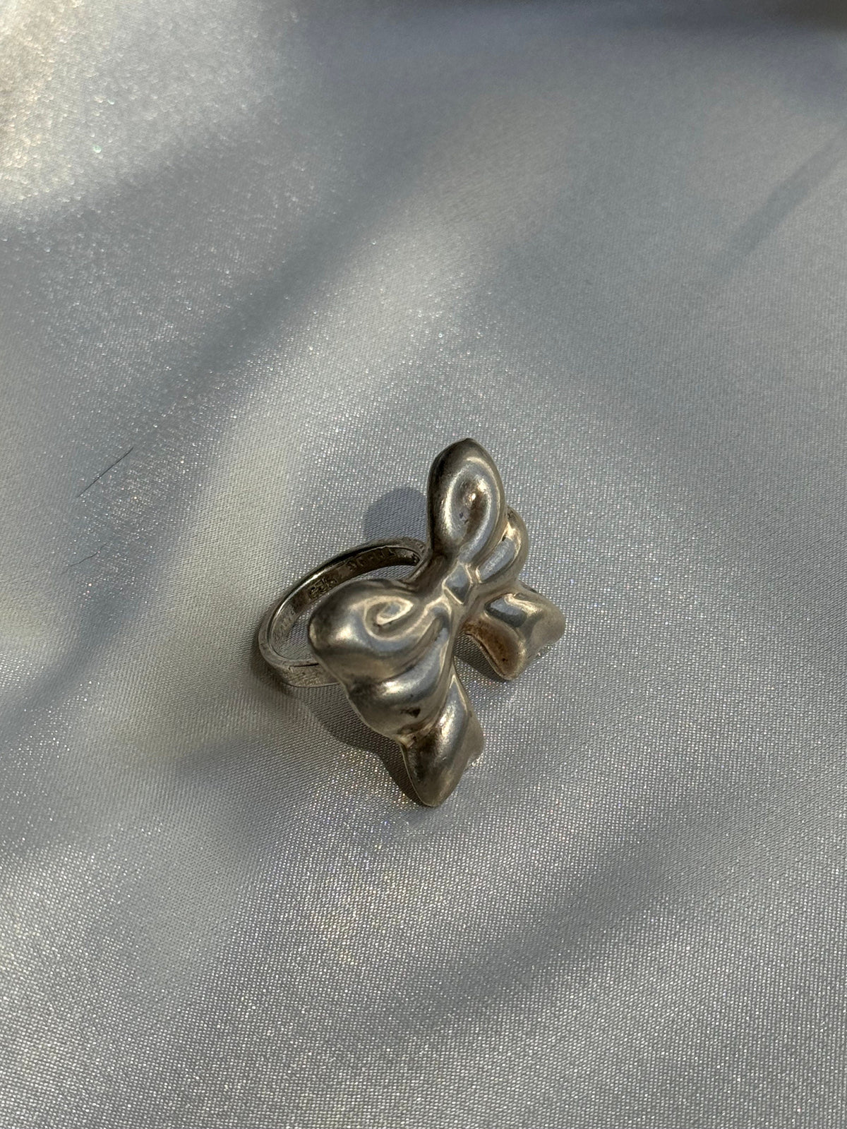 Vintage Taxco Sterling Silver Bow Earrings and Ring Set
