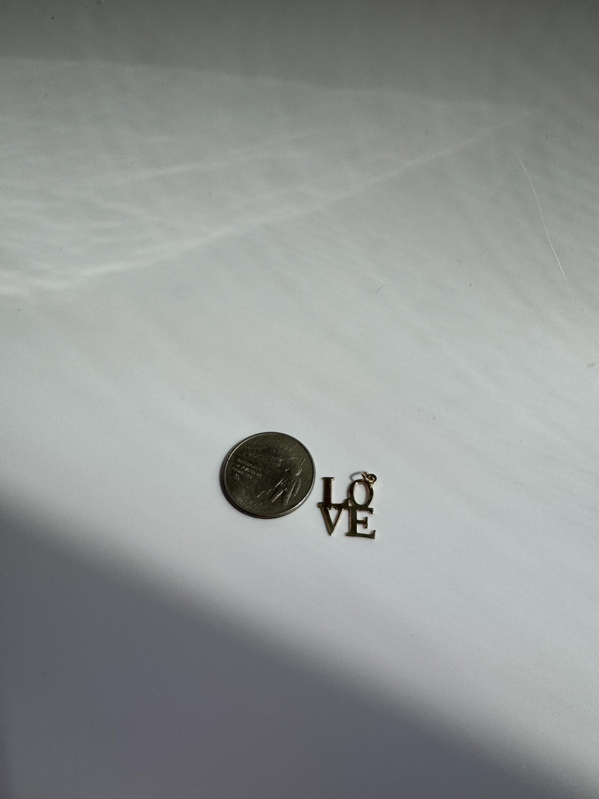 Vintage 14K Gold LOVE Pendant Robert Indiana Inspired