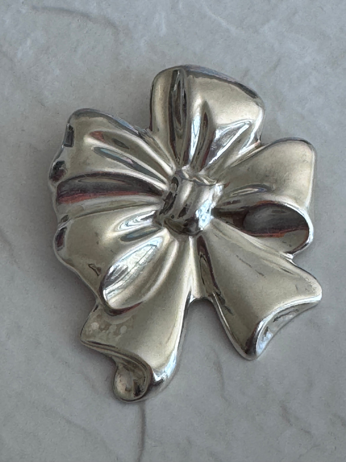 Vintage Los Ballesteros Large Flower Bow Brooch Mexican Silver Statement Pin Pendant Combo