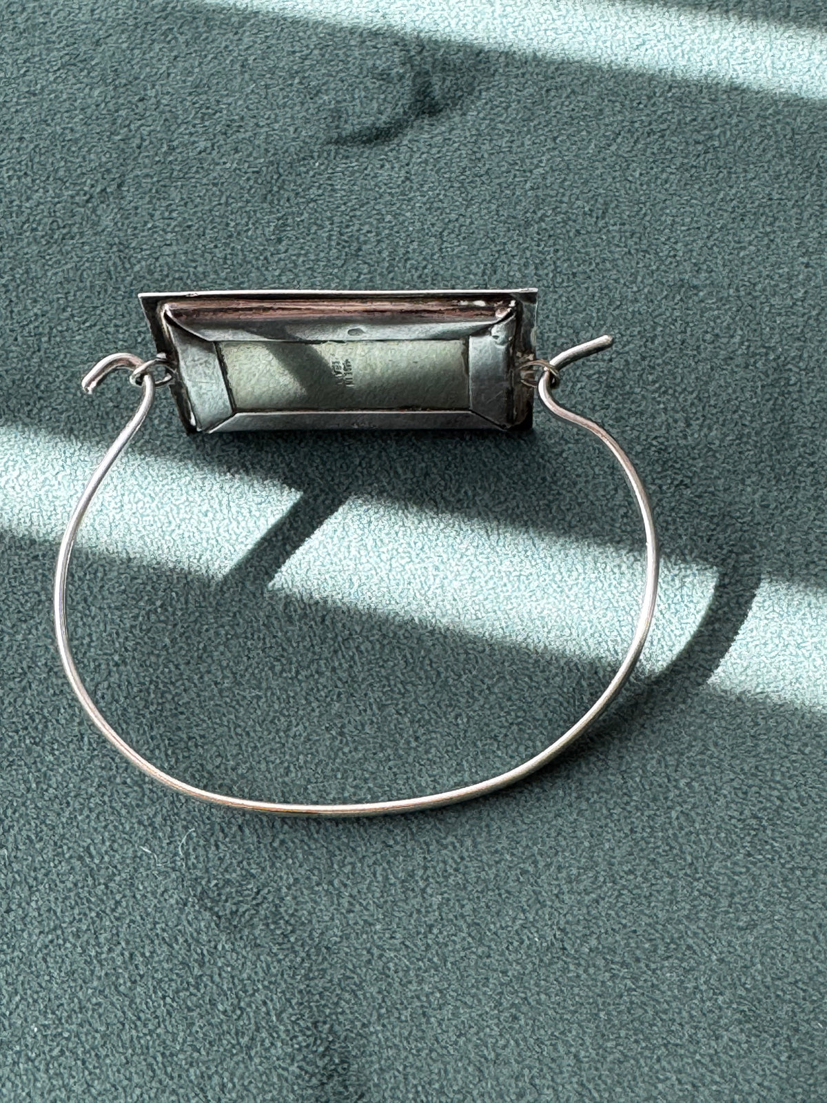 Vintage Sterling Silver Shema Yisrael Mezuzah Convertible Bangle Bracelet Judaical