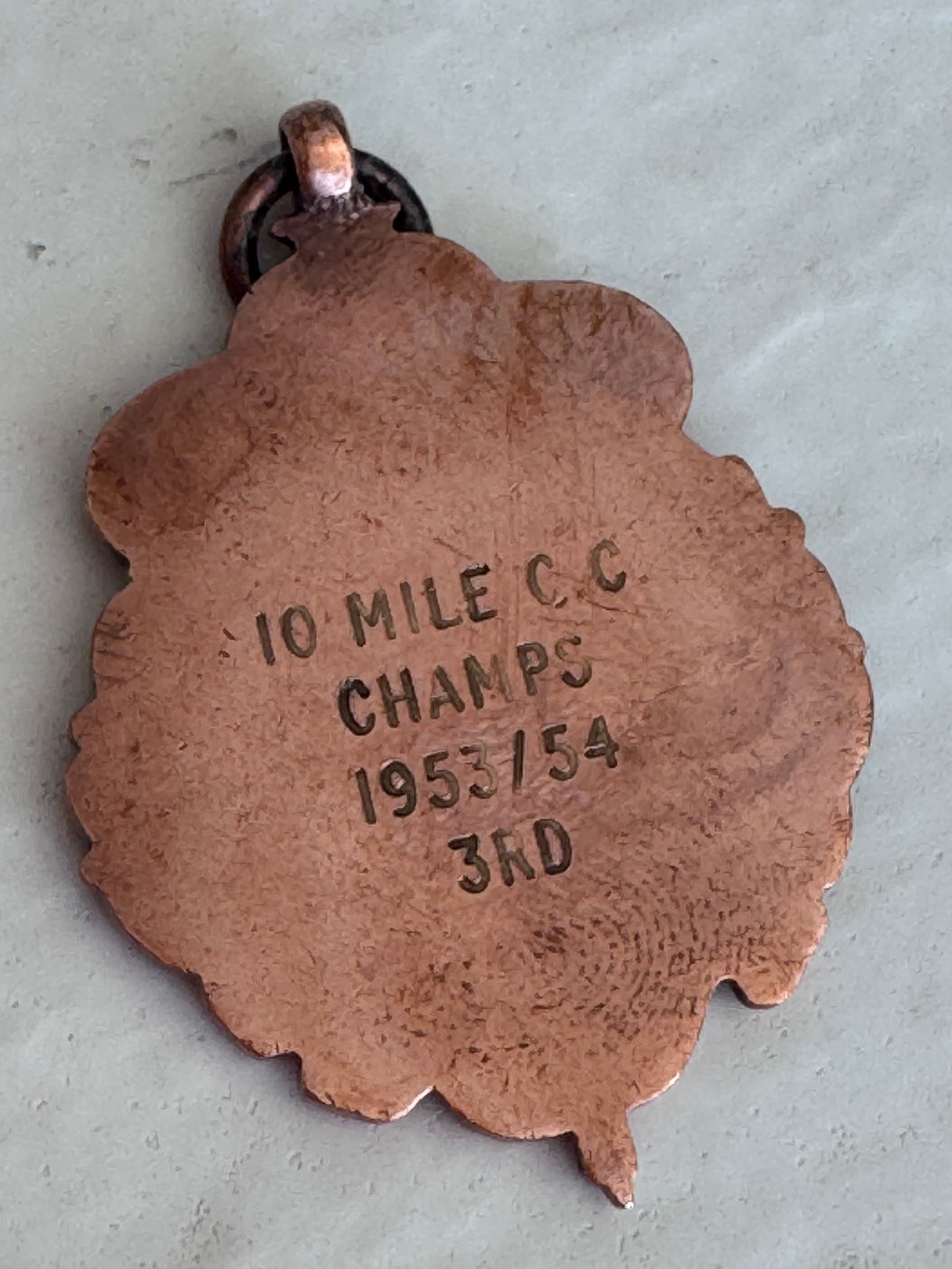 Vintage 1953 Bronze Enamel Highgate Harriers Running Medal