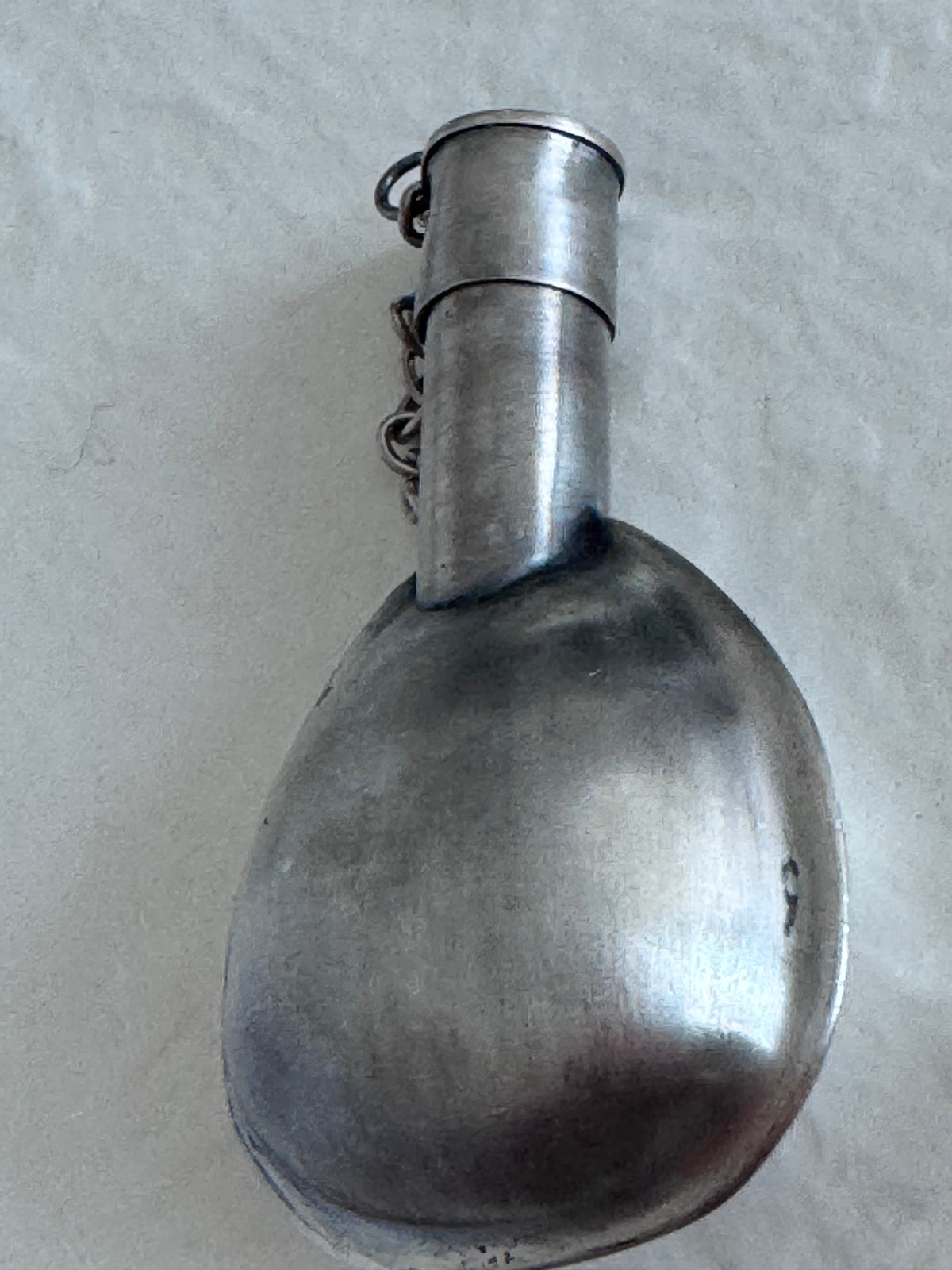 Vintage Sterling Silver Old Pawn Style Tobacco Canteen Bottle Pendant Southwestern Jewelry