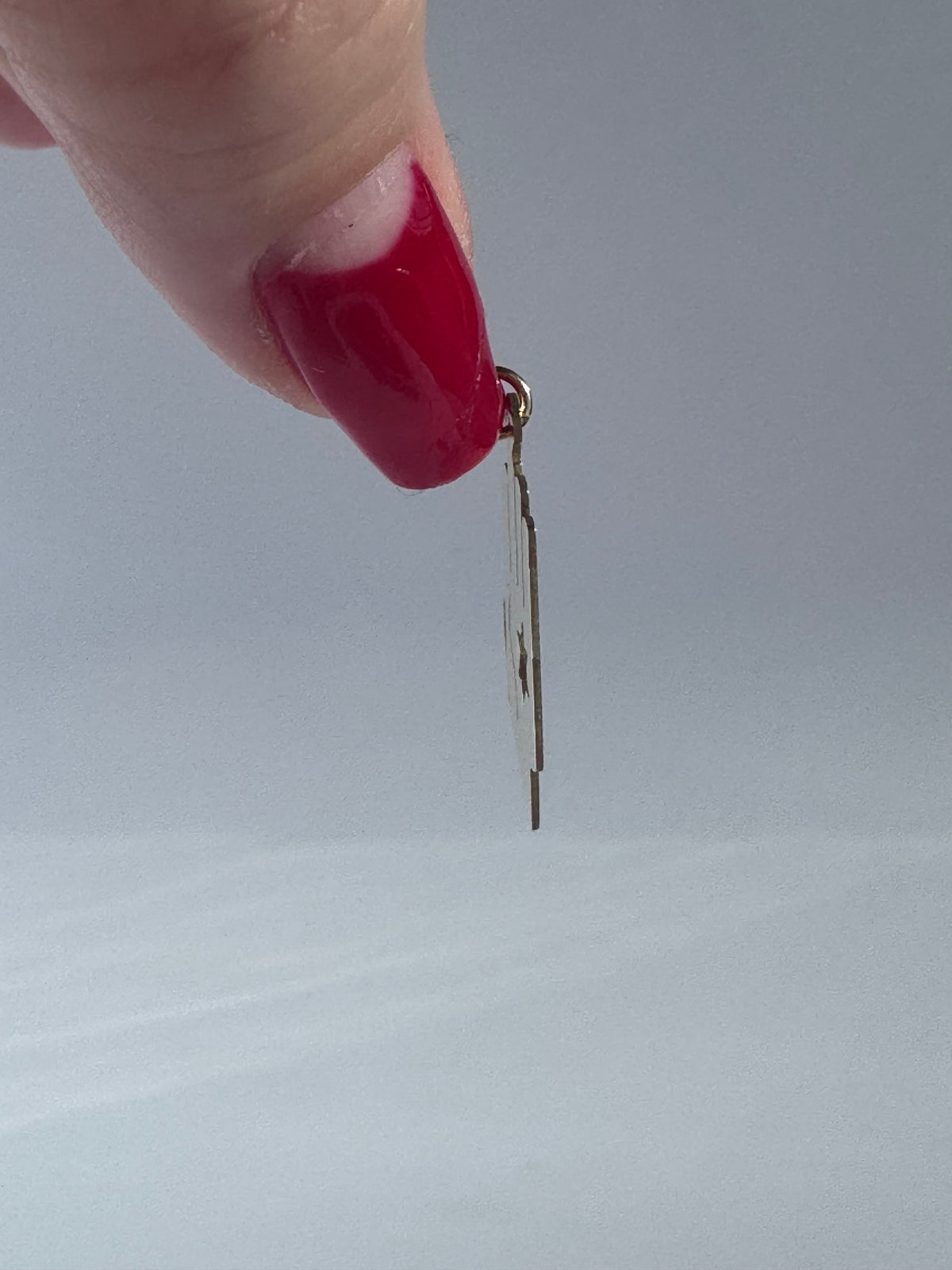 Vintage 1950s 14K Gold Modernist Hamsa with Star of David