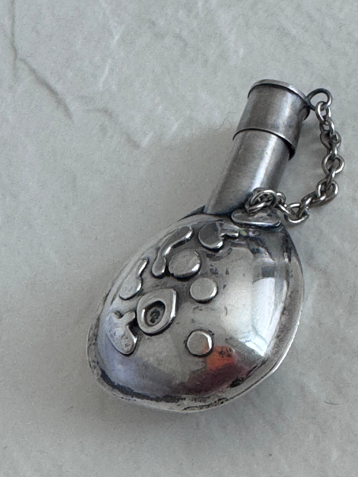 Vintage Sterling Silver Old Pawn Style Tobacco Canteen Bottle Pendant Southwestern Jewelry