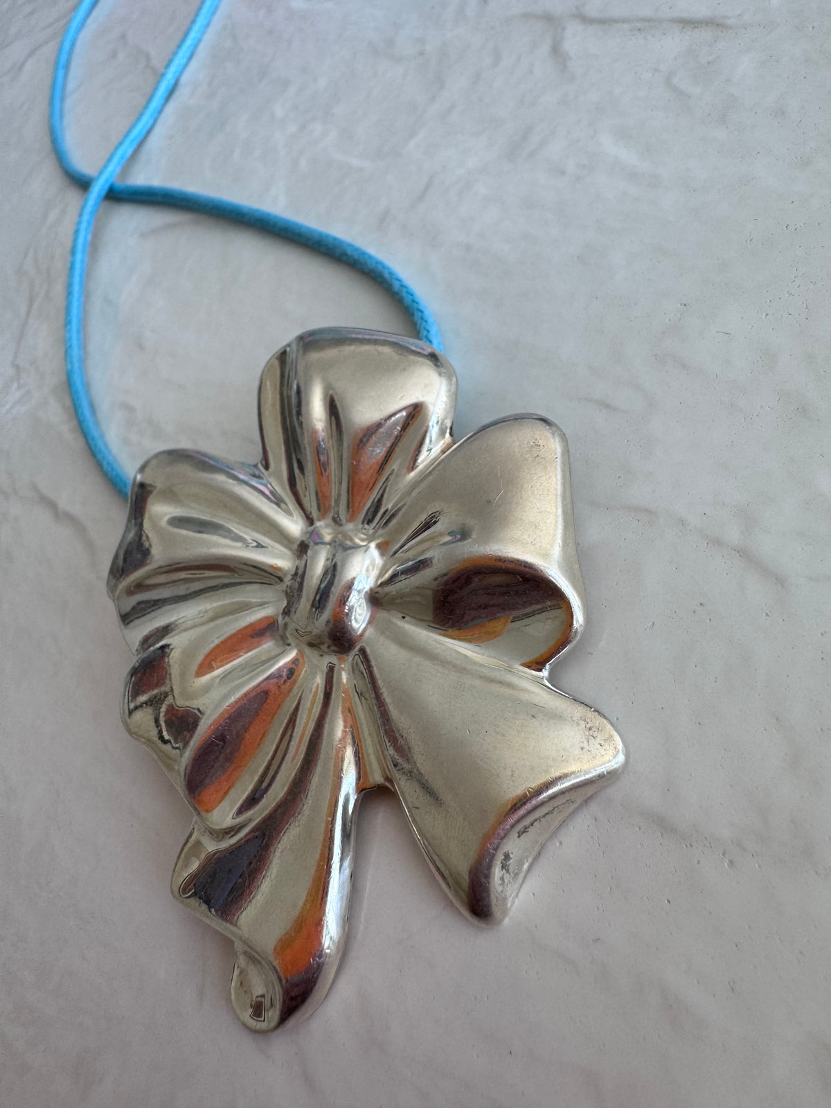 Vintage Los Ballesteros Large Flower Bow Brooch Mexican Silver Statement Pin Pendant Combo