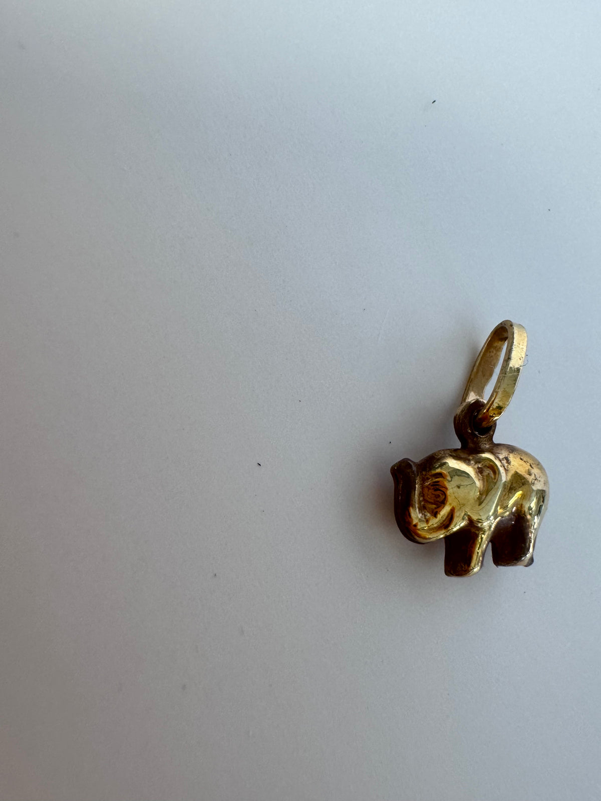 Vintage 14K Gold Elephant Charm Pendant