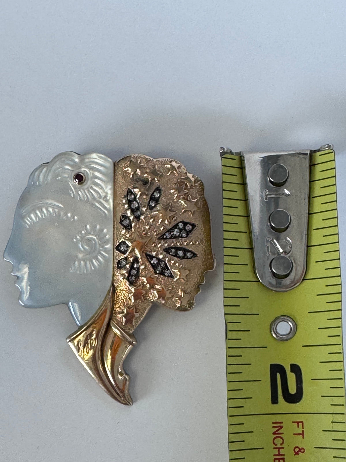 Erté 'Nuit et Jour' Brooch - CFA Limited Edition Sterling 14K Gold