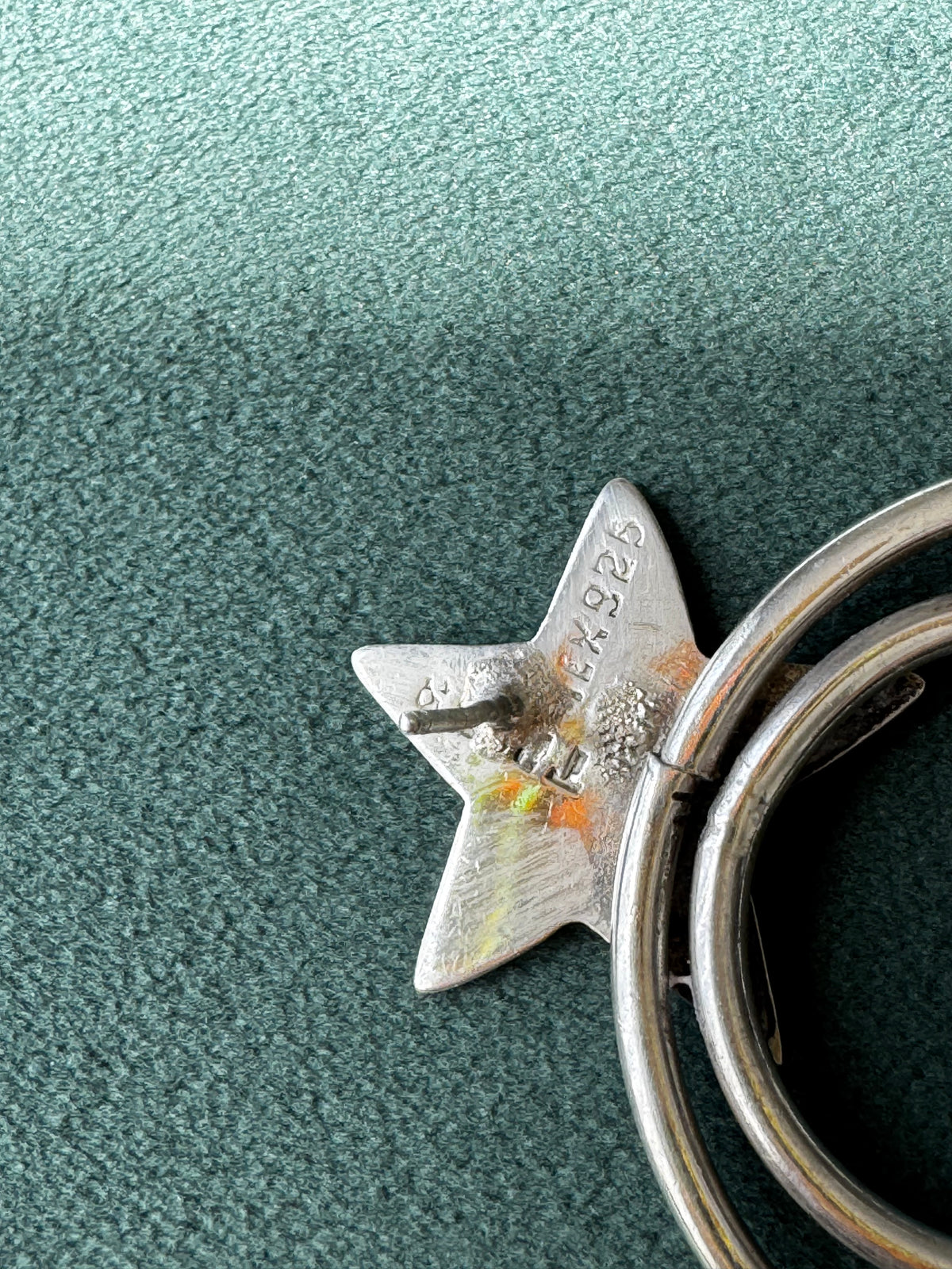 Sterling Silver Shooting Star Earrings Multi Gemstone Modernist 1990s Celestial Statement Dangles Y2K Style