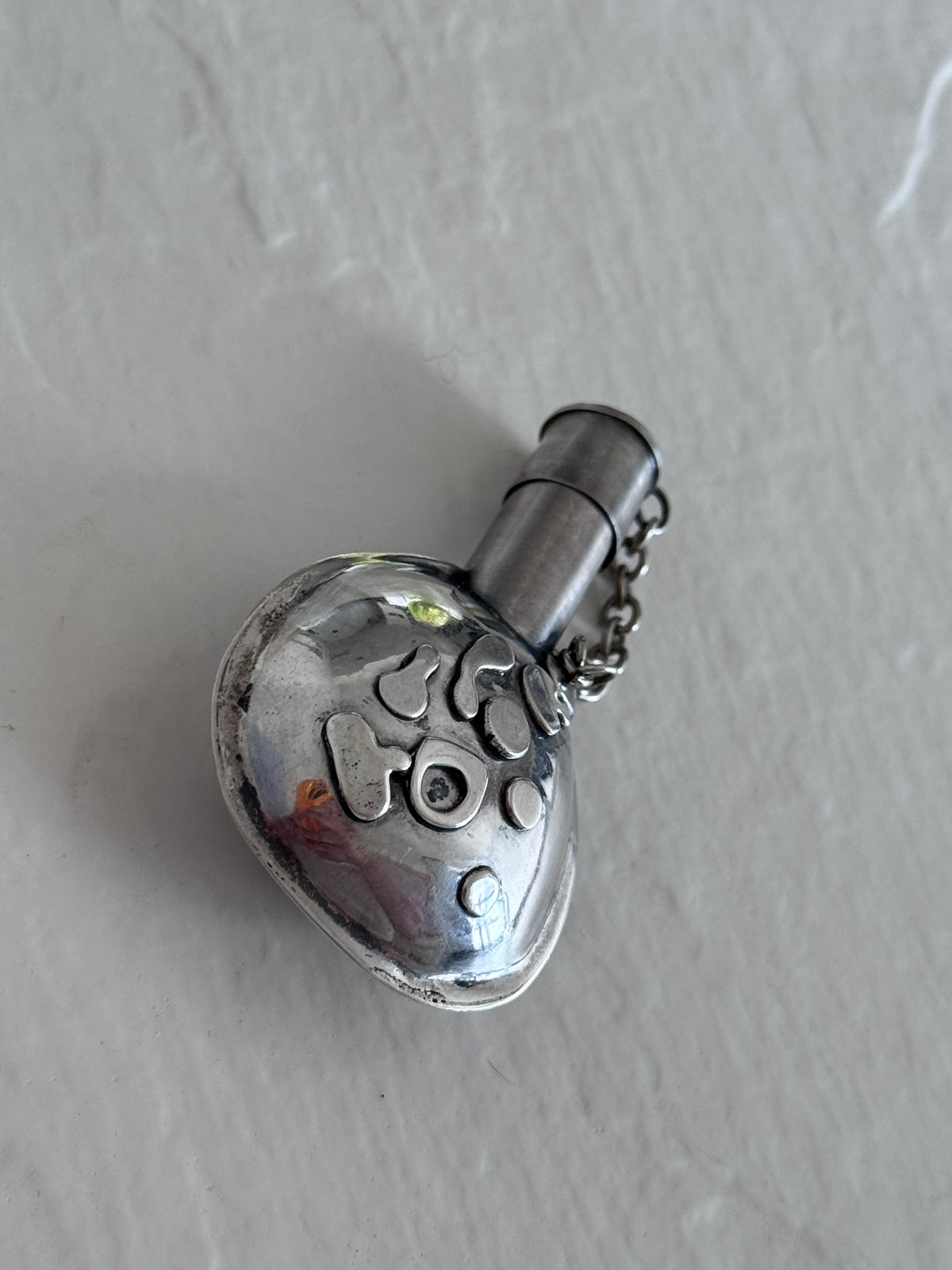 Vintage Sterling Silver Old Pawn Style Tobacco Canteen Bottle Pendant Southwestern Jewelry