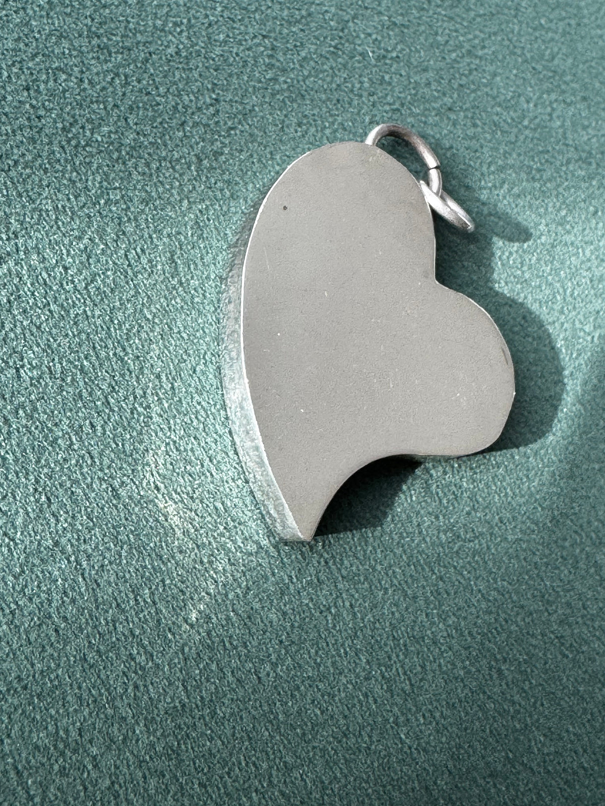 Vintage Sterling Silver Thick Puffy Heart Pendant