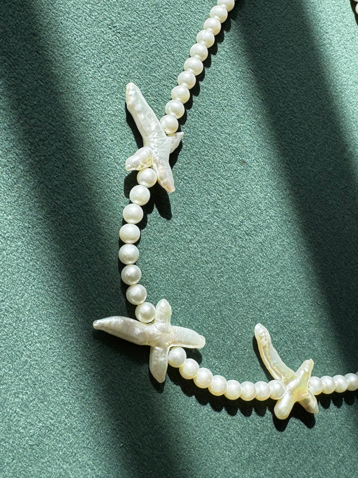 Freshwater Pearl Necklace XO Baroque Pearl Accents Sterling Silver Toggle Clasp