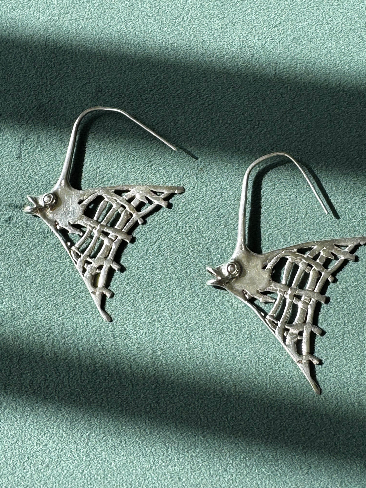 Sterling Silver Angelfish Dangle Earrings Big Bold Ocean Statement Two Inches of Mermaid Life