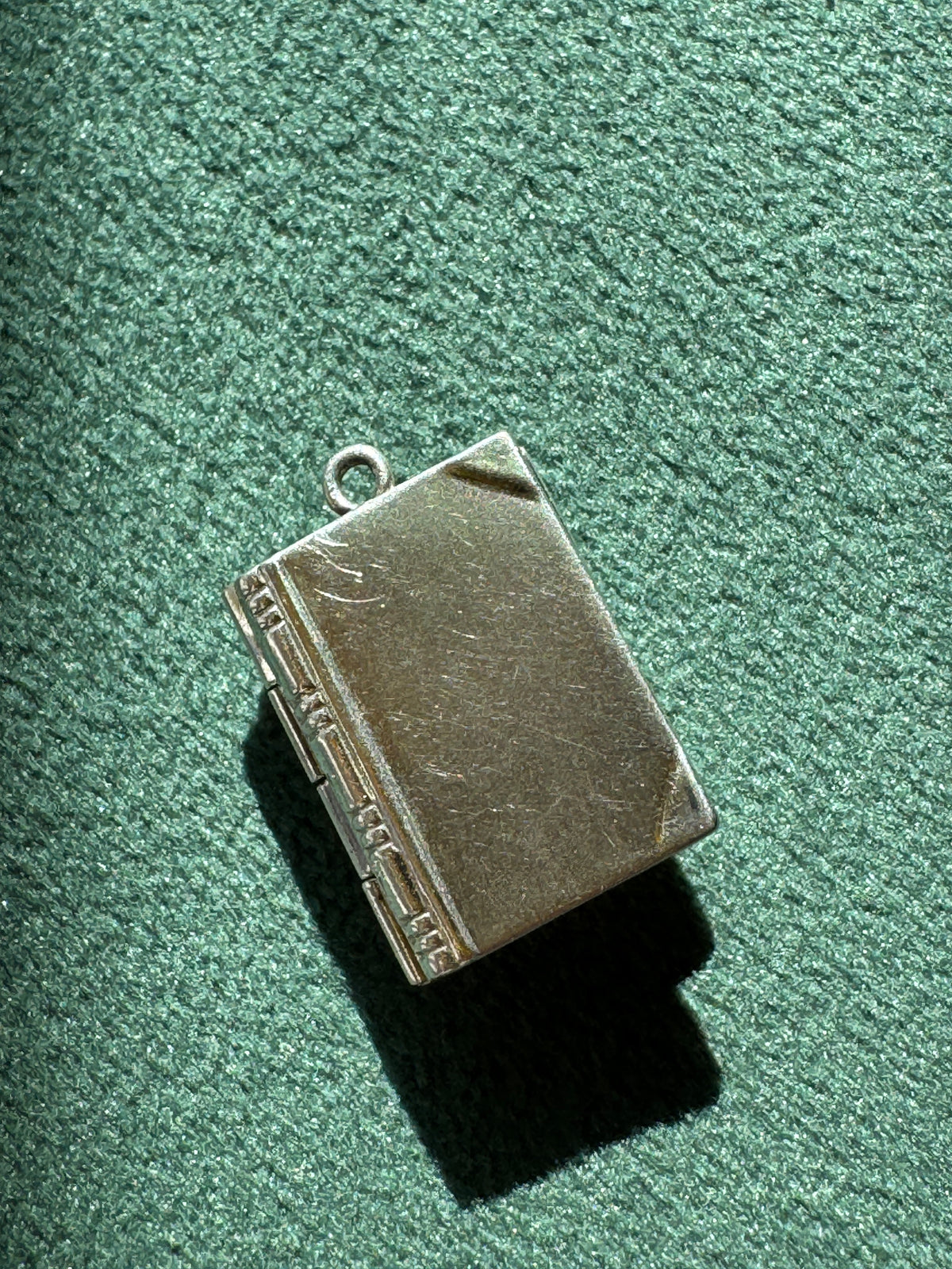 Vintage Sterling Silver Torah Book Locket Pendant Mother of Pearl Hebrew Prayer Judaica