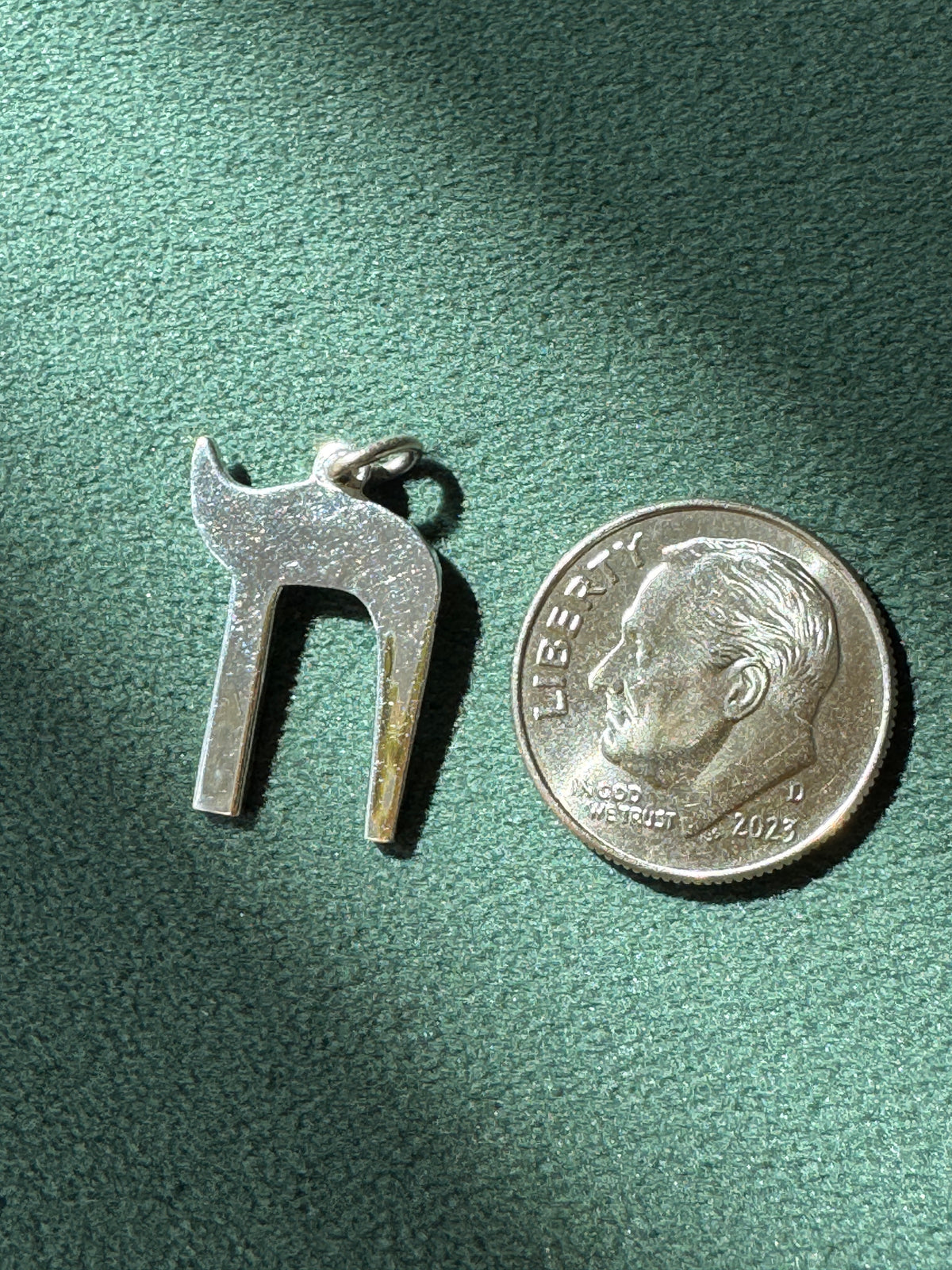 Vintage Sterling Silver Chai Pendant
