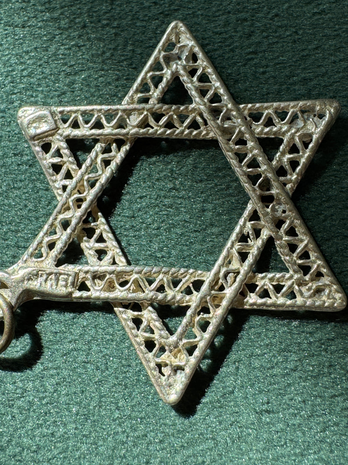 Vintage Sterling Silver Large Filigree Star of David Pendant Magen David Lacy Judaica Pendant