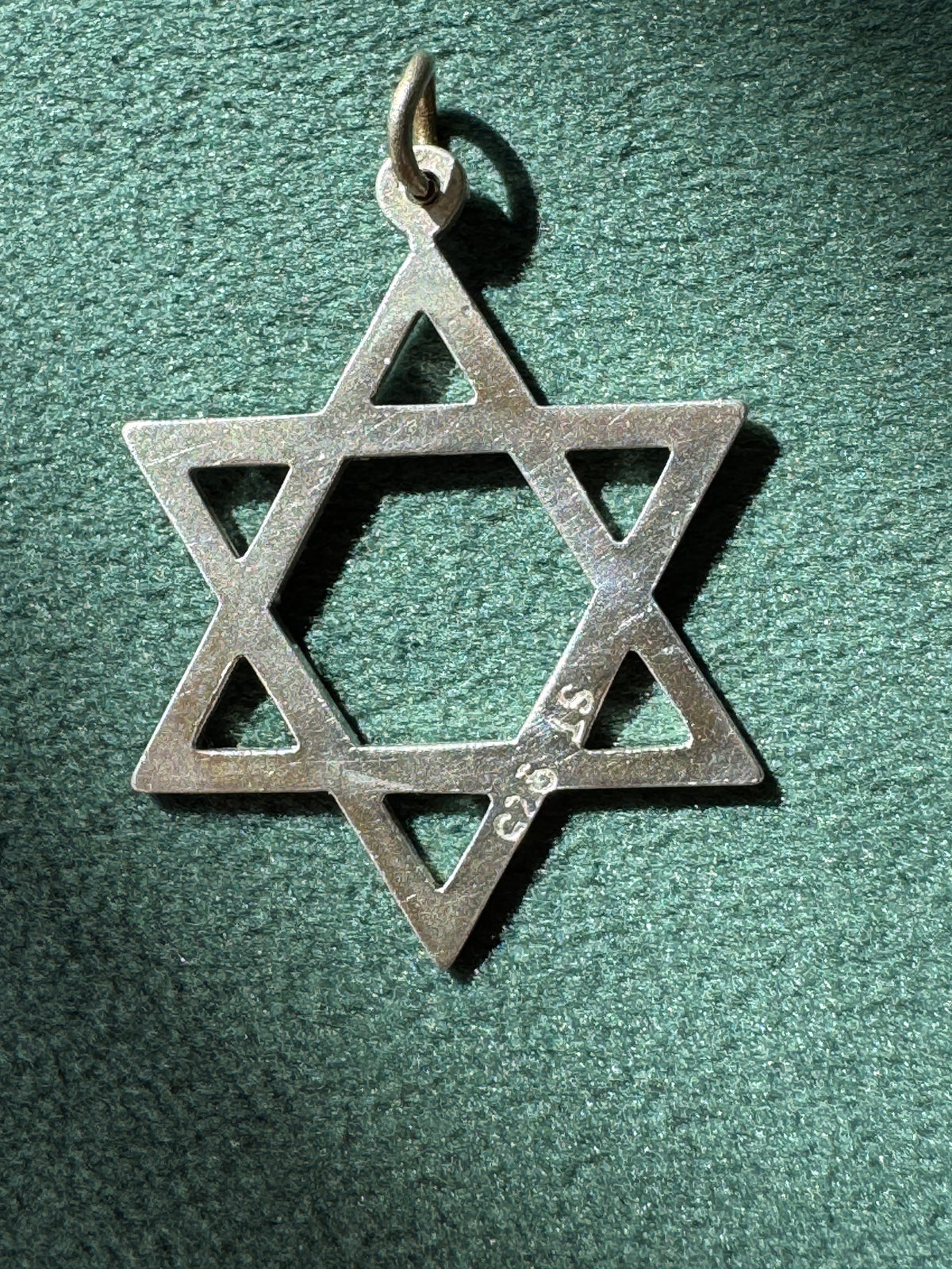 Vintage Sterling Silver Large Open Star of David Pendant Magen David