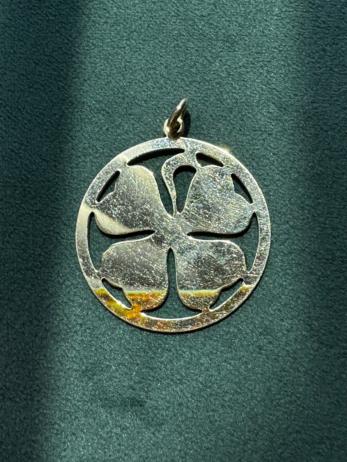 Vintage 1957 Harry S Bick 12K Gold Filled Four Leaf Clover Charm Pendant CDC