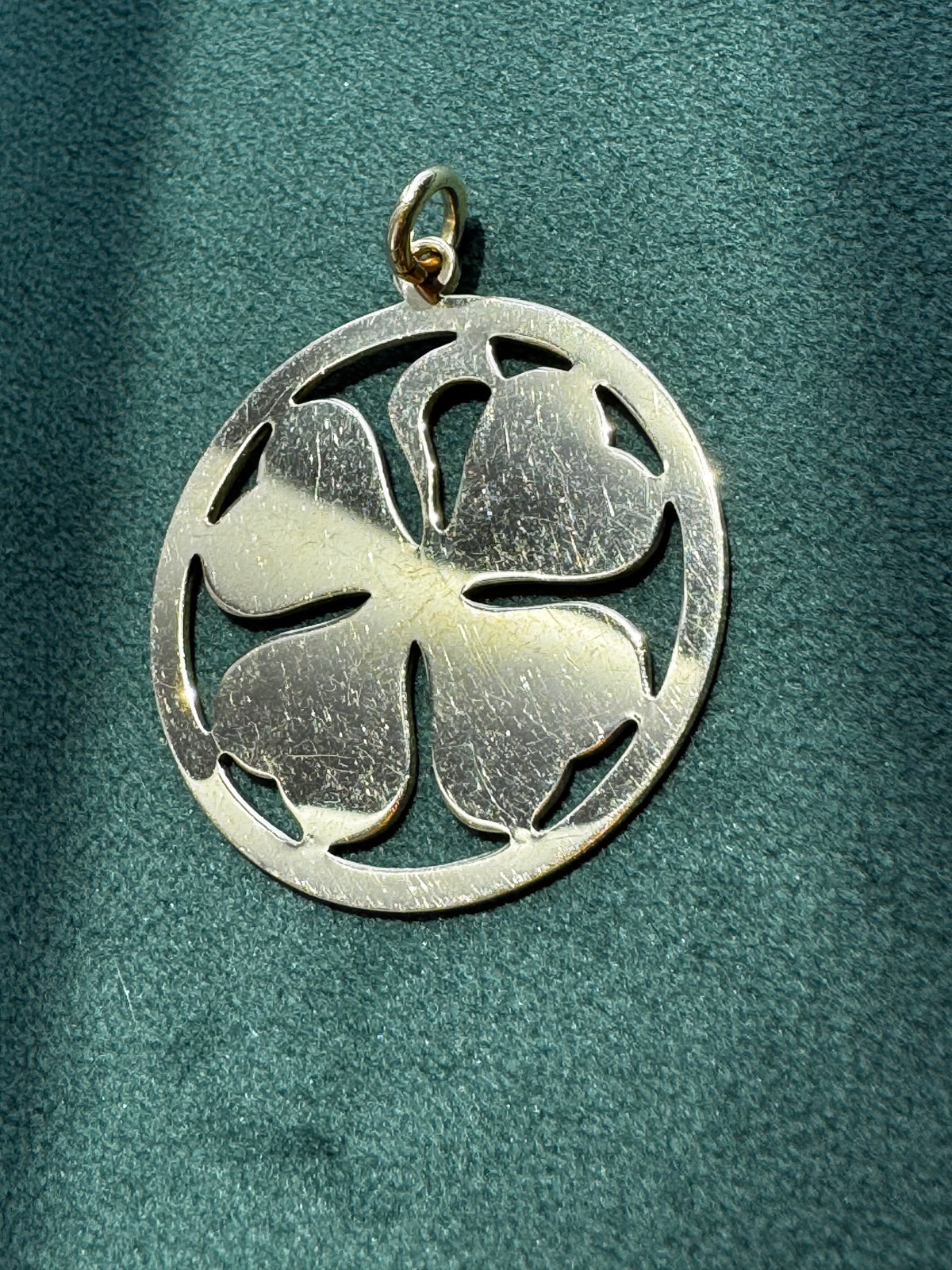 Vintage 1957 Harry S Bick 12K Gold Filled Four Leaf Clover Charm Pendant CDC