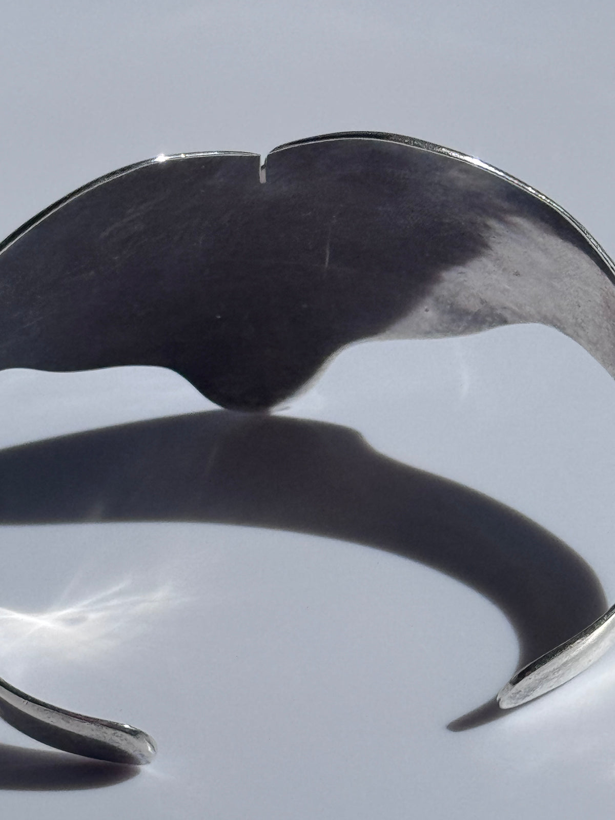 Vintage Los Ballesteros Taxco Sterling Silver Heart Cuff Bracelet