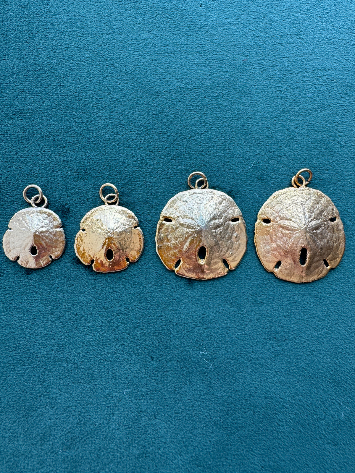 Vintage 24K Gold Dipped Real Sand Dollar Pendant Mermaid Life Beach Jewelry Size 3