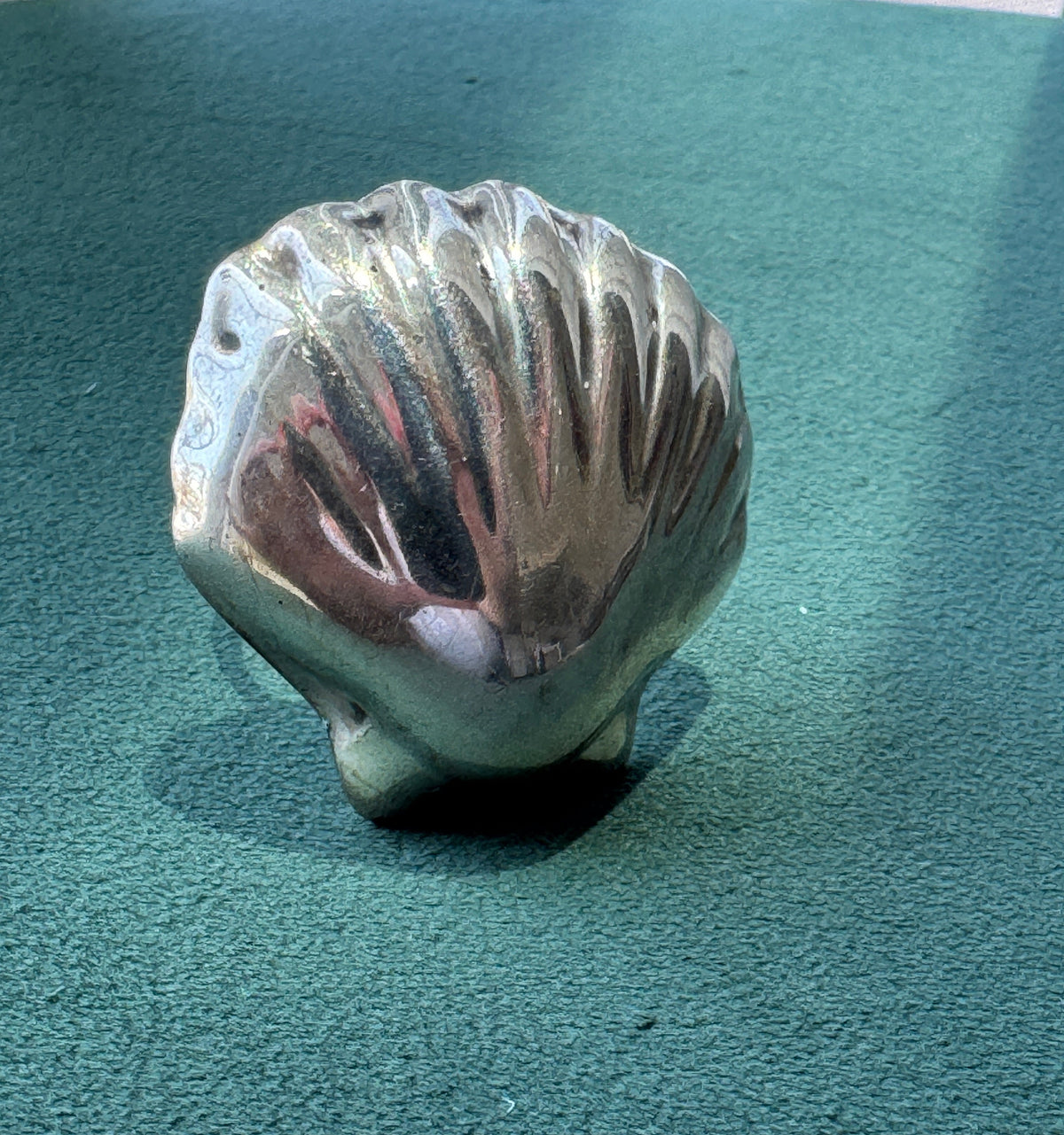 Vintage Taxco Mexico Sterling Silver Scallop Shell Ring Size 9