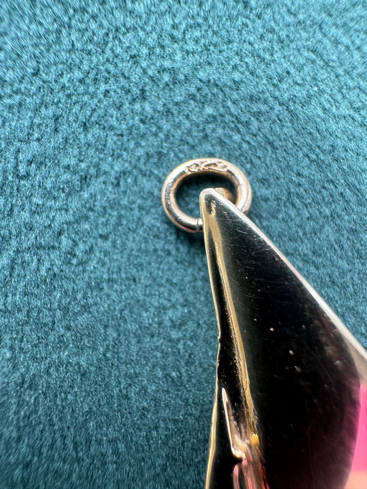 Vintage 14K Gold Sailboat Charm, Nautical Sealife Pendant