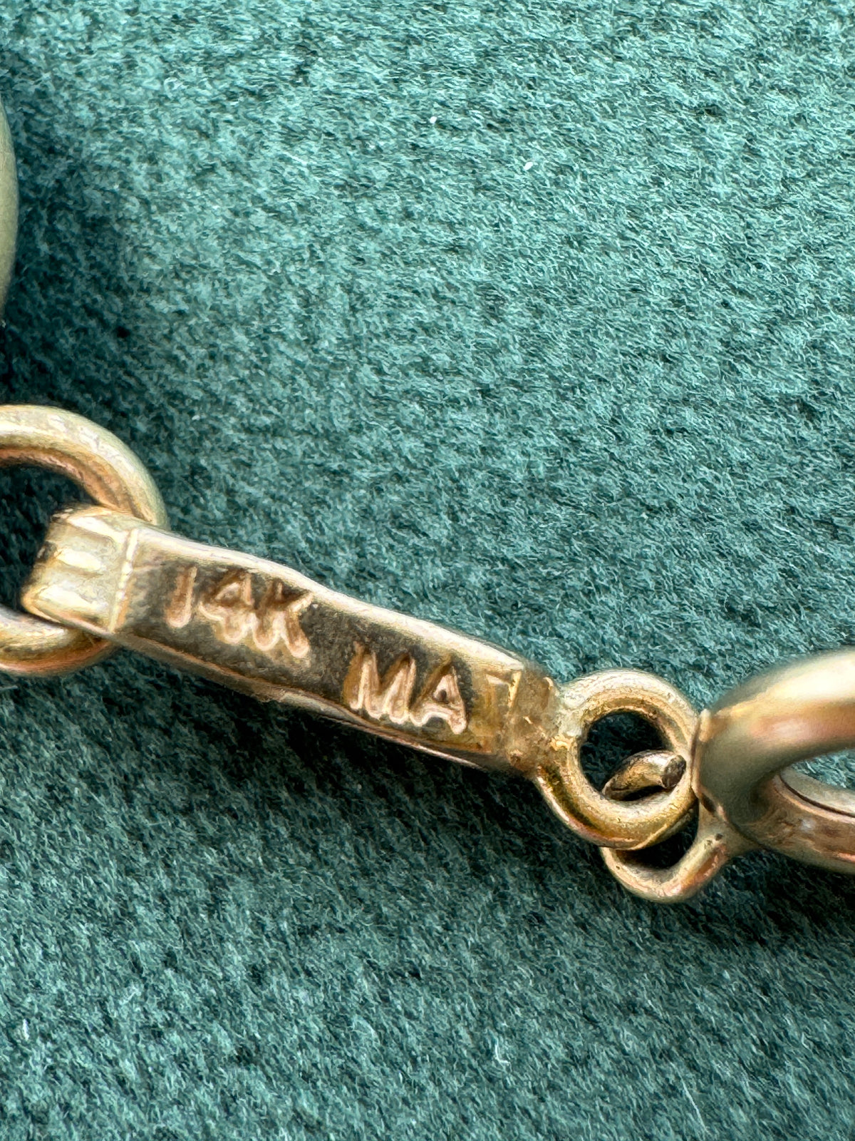 Vintage 14K Gold Turquoise Cabochon Link Bracelet Six Stones That Do Not Do Subtle