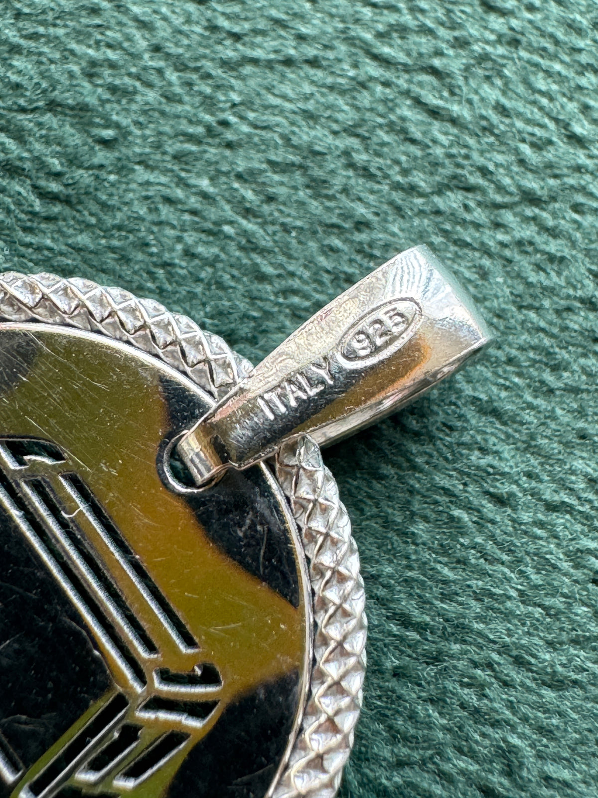 Vintage Italy Sterling Silver Tzedakah Box Judaica Charm Pendant Minimalist Design