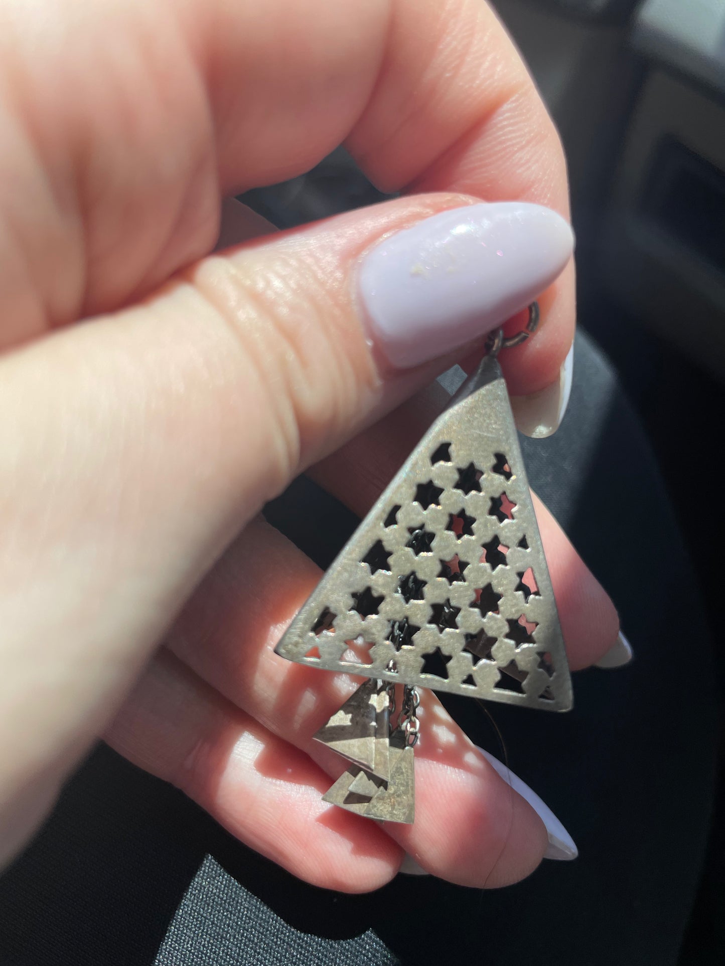 Sterling Silver Star of David Pendant with Dangling Charms