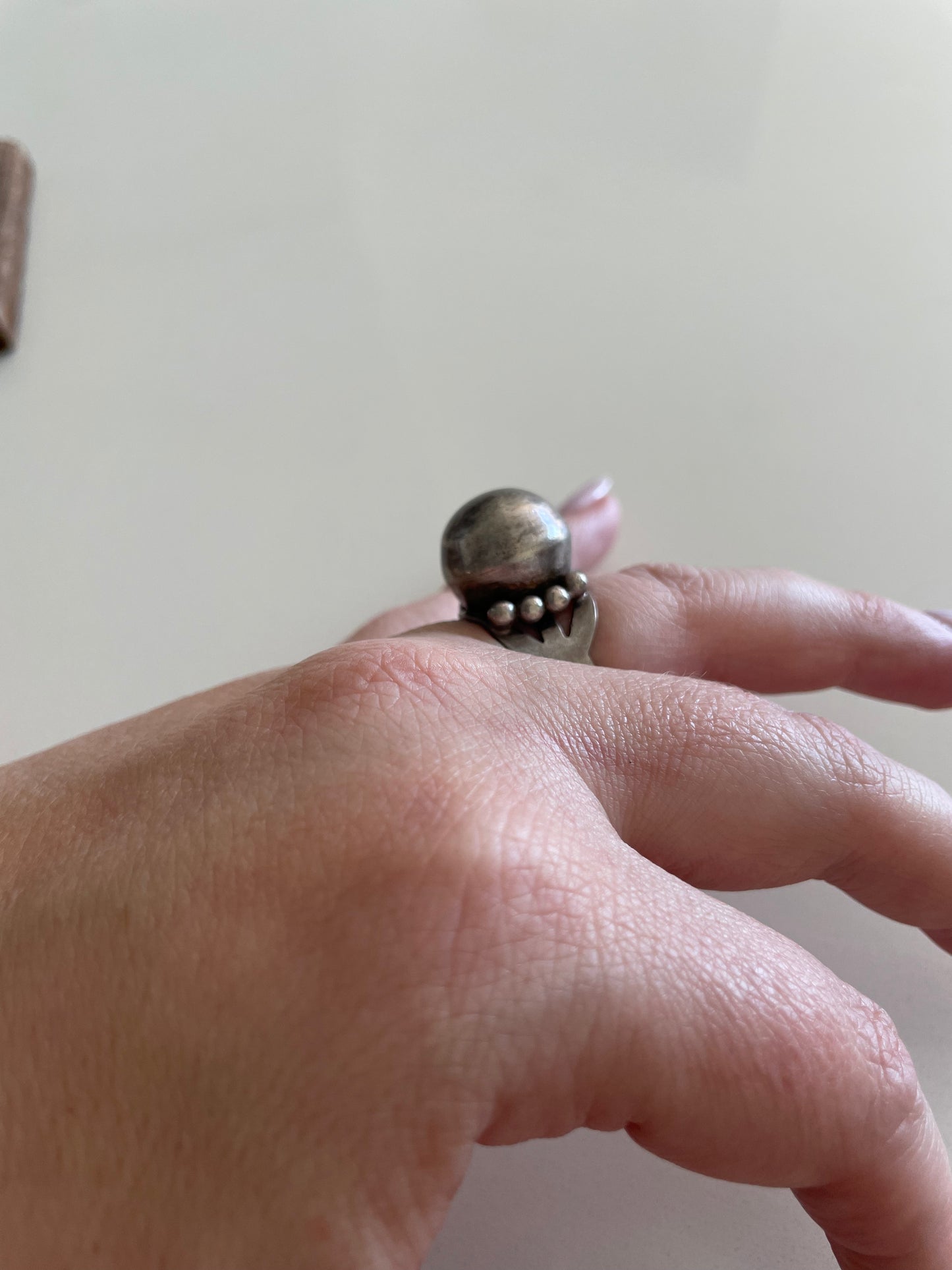 Fred Harvey Era Sterling Silver Ball Ring