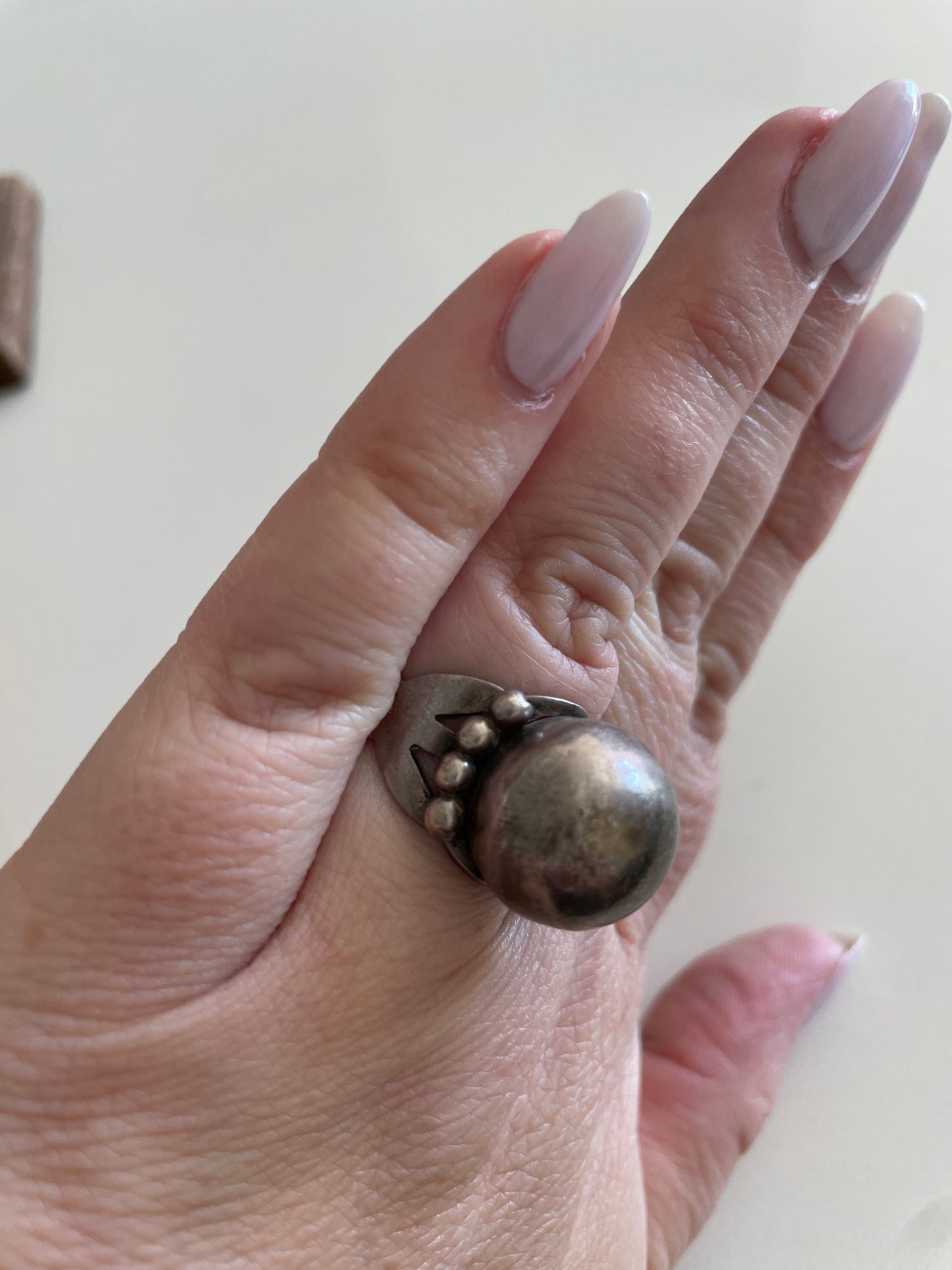 Fred Harvey Era Sterling Silver Ball Ring