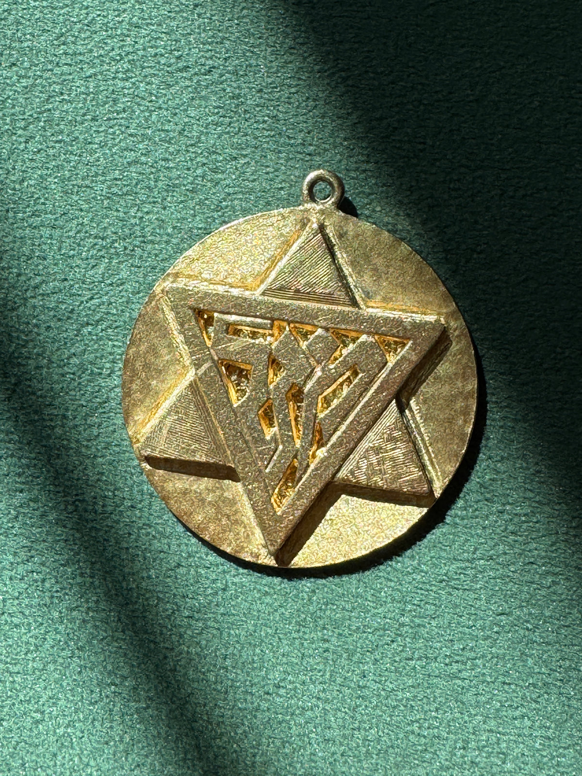 Vintage 1950s 10K Gold Reversible Star of David Saint Christopher Medal