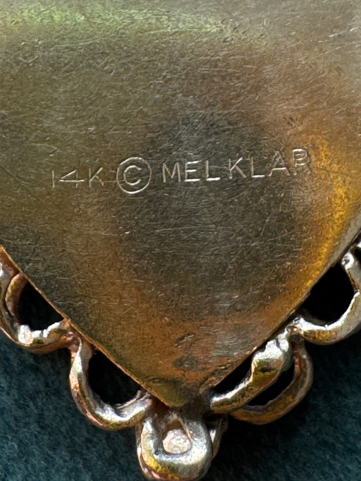 Mid-Century Tree of Life and Chai Heart Pendant in 14K with Gems