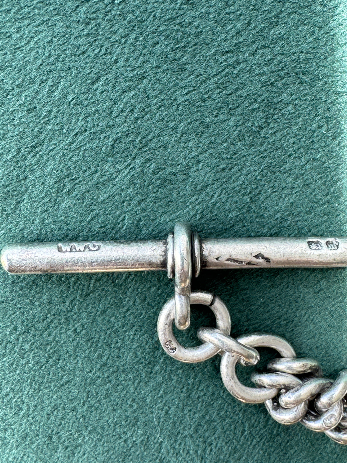 Antique Victorian Sterling Silver Albert Watch Chain Fob Medal 1900 Engraved M Garland St Peters Woolwich Birmingham Hallmarked
