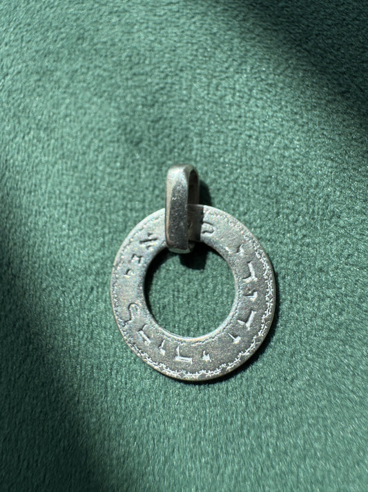 Vintage Sterling Silver Ani L'Dodi Hebrew Ring Pendant I Am My Beloved's Judaica Love Charm