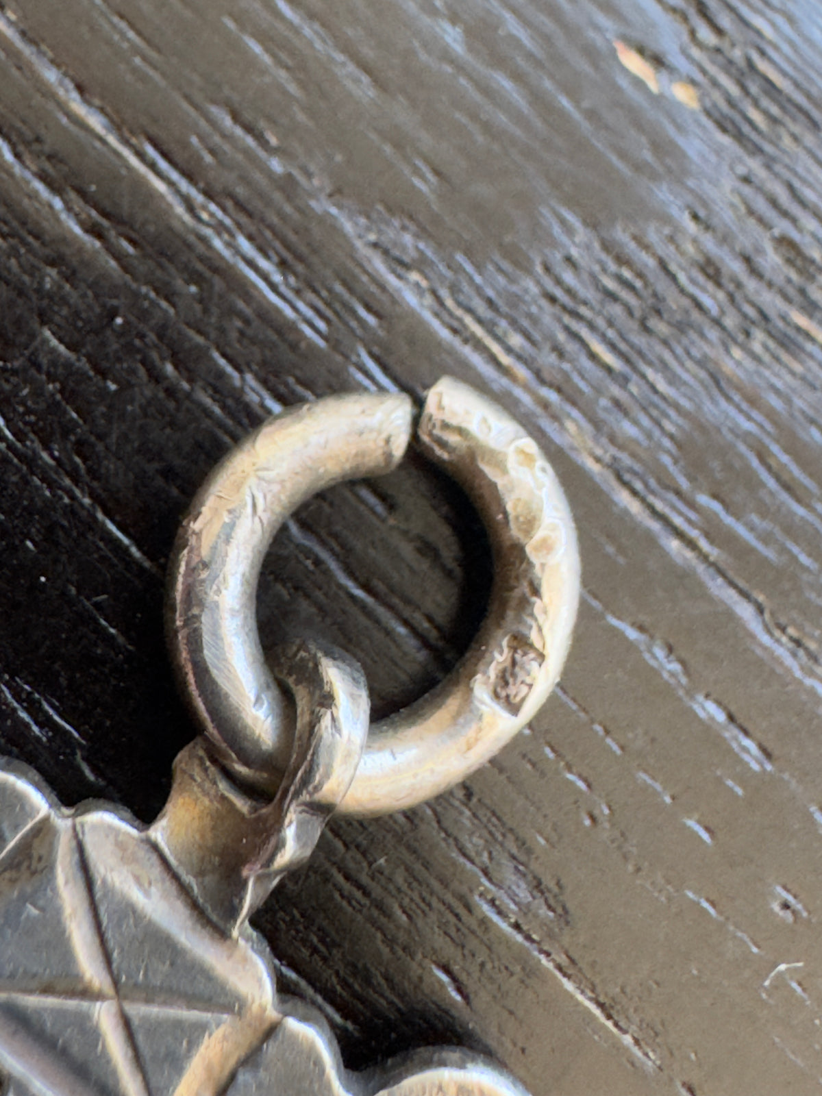 Antique 1902 Birmingham Sterling Silver Fob Medal Pendant Junior League Award Hallmarked Edwardian Shield