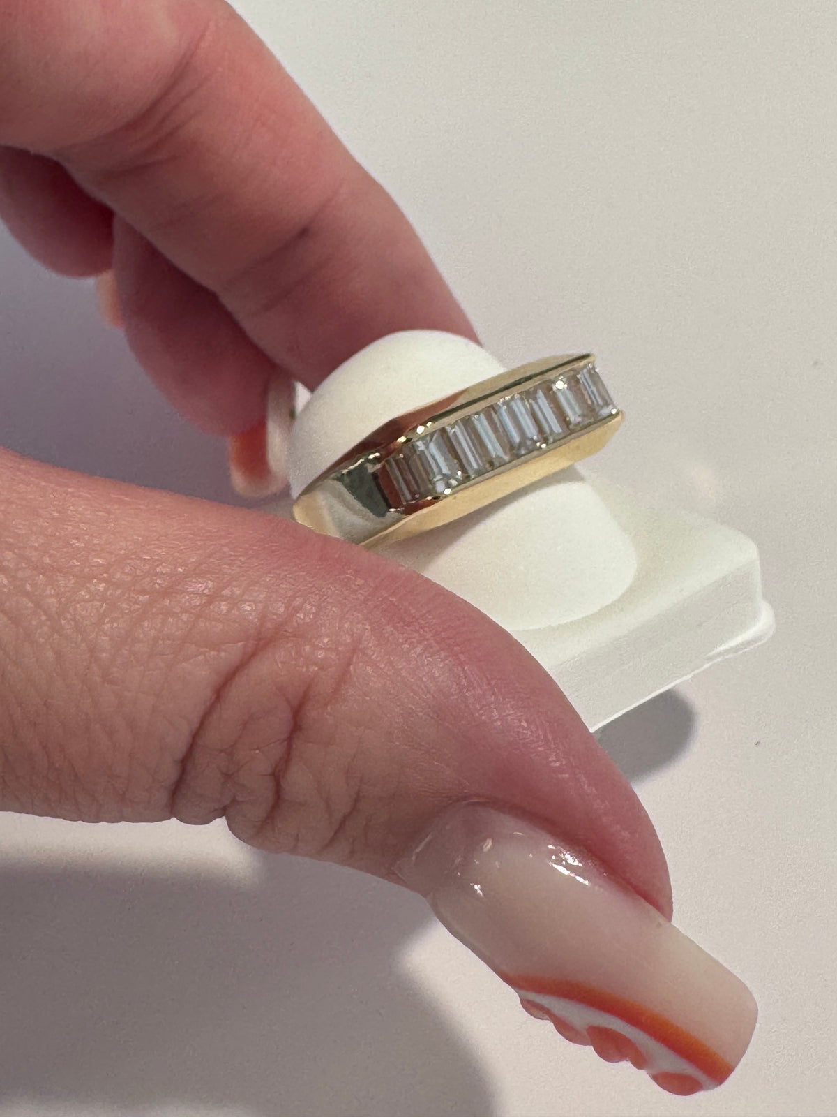 14K Gold Baguette Diamond Ring 1ctw Vintage