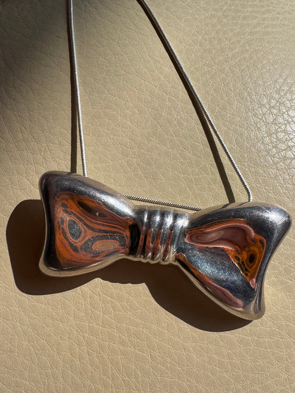 Vintage Los Ballesteros Bow, Bowtie Pendant/Brooch in Sterling Silver