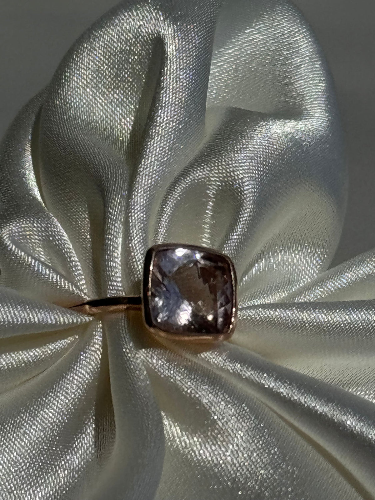 14K Rose Gold and Pink Emerald Engagement Ring