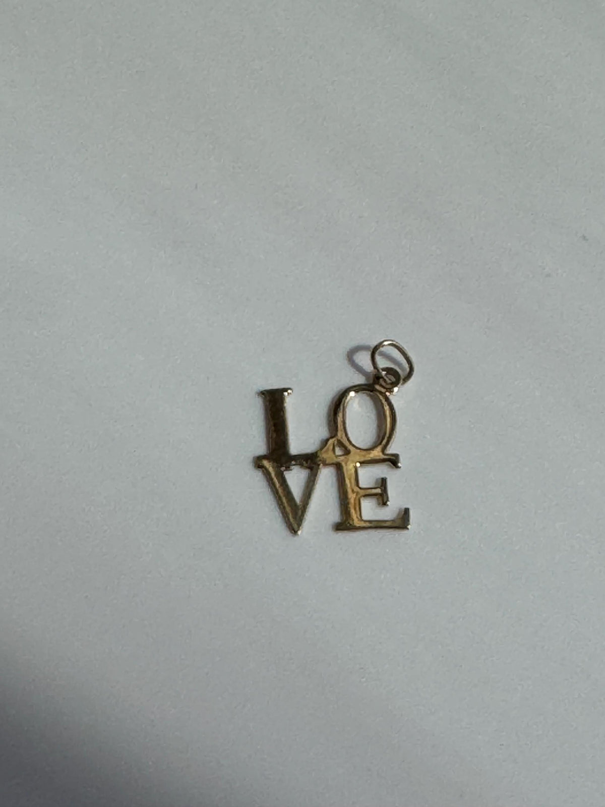 Vintage 14K Gold LOVE Pendant Robert Indiana Inspired