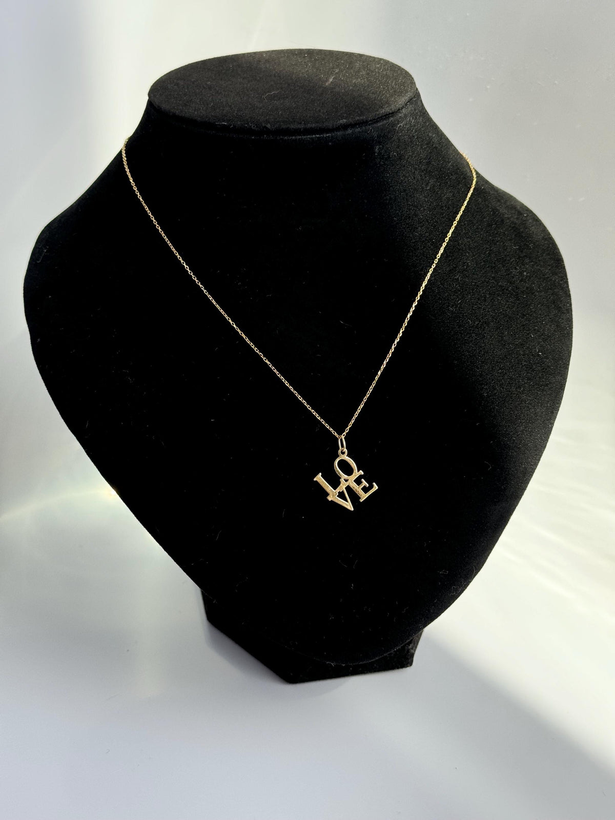 Vintage 14K Gold LOVE Pendant Robert Indiana Inspired
