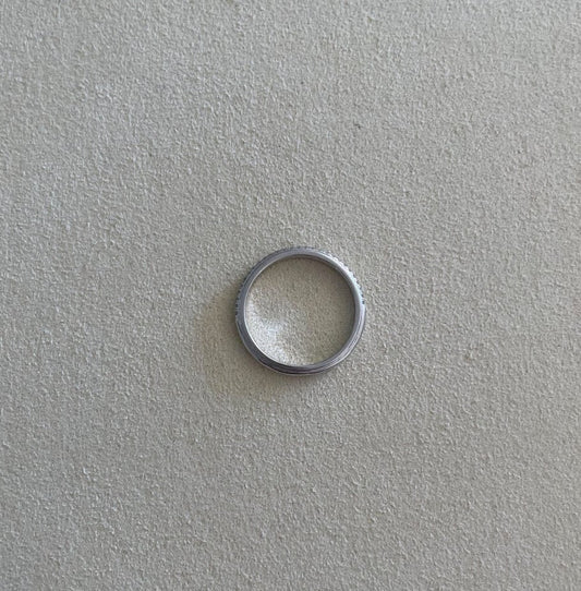 14K White Gold Diamond Band