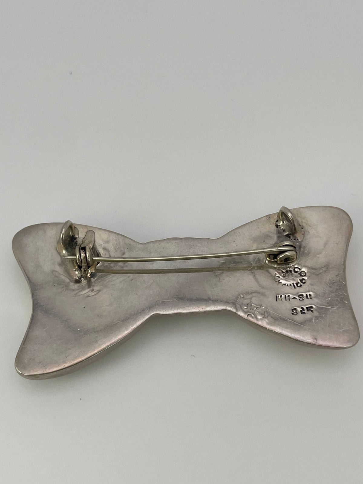 Vintage Los Ballesteros Bow, Bowtie Pendant/Brooch in Sterling Silver